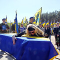 Kare žuvusio Ukrainos kario laidotuvės Irpinėje