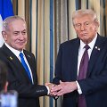 Benjaminas Netanyahu ir Donaldas Trumpas / Jim LoScalzo - Pool via CNP / ZUMAPRESS.com