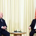 Rusijos lyderis Vladimiras Putinas ir Baltarusijos prezidentu pasiskelbęs Aliaksandras Luka&scaron;enka