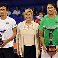 Attila Balazsas (kairėje) ir Du&scaron;anas Lajovičius (de&scaron;inėje) kartu su Kroatijos prezidente Kolinda Grabar-Kitarovič
