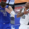 Lukos Dončičiaus (kairėje) vedamus &bdquo;Mavericks&ldquo; pražudė DeMaras DeRozanas