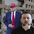 Volodymyras Zelenskis ir Donaldas Trumpas 