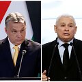 Vengrijos premjeras Viktoras Orbanas ir Lenkijos valdančiųjų lyderis Jaroslawas Kaczynskis