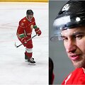 Dainius Zubrus (de&scaron;inėje) įvertino sprendimą atimti pasaulio ledo ritulio čempionatą i&scaron; Baltarusijos