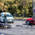 Motociklo ir BMW avarija Žirmūnų gatvėje
