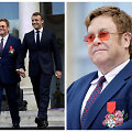 Emmanuelis Macronas ir Eltonas Johnas 