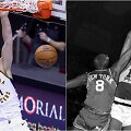 Domantas Sabonis demonstruoja Wilto Chamberlaino (de&scaron;inėje) vertus skaičius