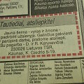1990 metų kovo reklamos Lietuvos laikra&scaron;čiuose