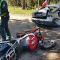 Motociklo vairuotojas atsidūrė ligoninėje
