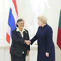Dalia Grybauskaitė susitiko su oficialaus vizito į Lietuvą atvyksia Tailando princese Maha Chakri Sirindhorn