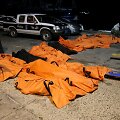 Žuvusių migrantų palaikai Libijoje