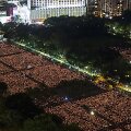 Tiananmenio aik&scaron;tėje vyko 1989 m. protestuotojų žudynių minėjimas