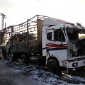 Sirijoje subombarduota humanitarinę pagalbą gabenusi sunkvežimių vilkstinė