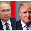 Vladimiras Putinas ir Donaldas Trumpas.
