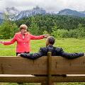 Angela Merkel ir Barackas Obama