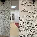 Žymių žmonių autografai liko po vaikų ra&scaron;liavomis