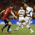 Diego Llorente ir Cristiano Ronaldo