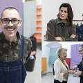 Aurimo Juodi&scaron;kio paveikslų paroda i&scaron; i&scaron; pintų ir dažytų popieriaus juostelių