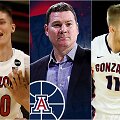 I&scaron; kairės: Ąžuolas Tubelis, Tommy Lloydas, Domantas Sabonis