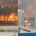 Gaisras Amūro srityje, netoli kosmodromo