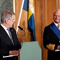 Suomijos prezidentas Sauli Niinisto ir &Scaron;vedijos karaliaus Carlas XVI Gustavas