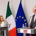 Italijos premjerė Giorgia Meloni ir Latvijos ministras pirmininkas Kri&scaron;janis Karinis