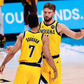 Domantas Sabonis ir Malcolmas Brogdonas