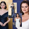 Selena Gomez 2025 m. (kairėje) ir 2024 m. (de&scaron;inėje)