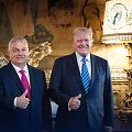 Vengrijos premjeras Viktoras Orbanas ir buvęs JAV prezidentas Donaldas Trumpas