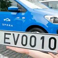 Pirmieji numeriai, skirti elektromobiliams