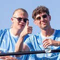 &bdquo;Manchester City&ldquo; žaidėjai &ndash; norvegas Erlingas Haalandas ir anglas Johnas Stonesas