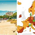 Sergamumas COVID-19 Europos &scaron;alyse. Rugsėjo 23 d. Maljorka palieka raudonąją zoną