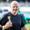 Pasaulio futbolo legendų rungtynės su legendiniais Lietuvos futbolininkais. Gaini Infantino