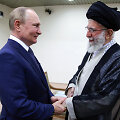 Vladimiras Putinas ir Irano auk&scaron;čiausiasis lyderis ajatola Ali Chamenėjus