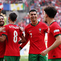 Portugalai džiaugiasi įvarčiu