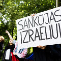 Mitingas prie&scaron; Izraelio užsienio reikalų ministro vizitą Lietuvoje