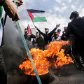 Palestiniečiai Gazoje protestuoja prie&scaron; D.Trumpo taikos planą