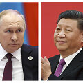 Rusijos lyderis Vladimiras Putinas ir Kinijos prezidentas Xi Jinpingas