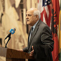 Palestiniečių ambasadorius JT Riyadas Mansouras