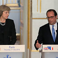 Theresa May ir Francois Hollande'as