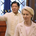 Filipinų prezidentas Ferdinandas Marcosas jaunesnysis ir Europos Komisijos vadovė Ursula von der Leyen