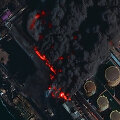 Gaisras Ust Lugos uoste / VANTOR / via REUTERS