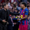 Diego Simeone ir Lamine'as Yamalis