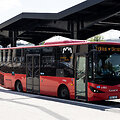 1-ojo mar&scaron;ruto autobusas prie Vilniaus oro uosto
