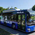 M-1 reklama papuo&scaron;tas vie&scaron;ojo transporto autobusas Vilniuje