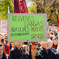 Protestas katedros aik&scaron;tėje