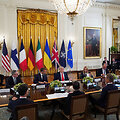 Trumpas susitiko su Zelenskiu ir Europos lyderiais