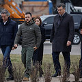 Slovėnijos premjeras Robertas Golobas, Ukrainos prezidentas Volodymyras Zelenskis, Moldovos prezidentė Maia Sandu, Kroatijos ministras pirmininkas Andrejus Plenkovičius ir Slovakijos premjeras Eduardas Hegeris Bučoje