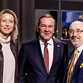 Nyderlandų gynybos ministrė Kajsa Ollongren, Vokietijos ministras Borisas Pistorius ir Ukrainos gynybos ministras Oleksijus Reznikovas
