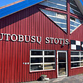 Nidos autobusų stoties fasadas